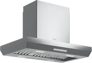 Hotte îlot Thermador 42″ 600 CFM, Wi-Fi, LED, inox (sans moteur) – HPIN42WS