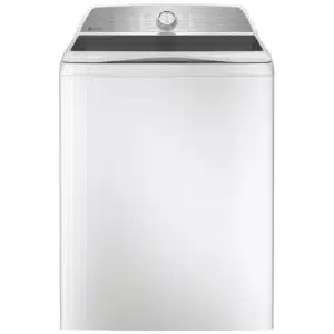 Laveuse à chargement vertical GE Profile, 5,8 pi³, 27", 14 cycles, 6 températures, 800 RPM, Blanc – PTW600BSRWS