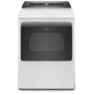 Whirlpool 27″ Gas Dryer, 7.4 cu.ft., 5 Temps, 67 dB, Steel Drum, White – WGD5100HW