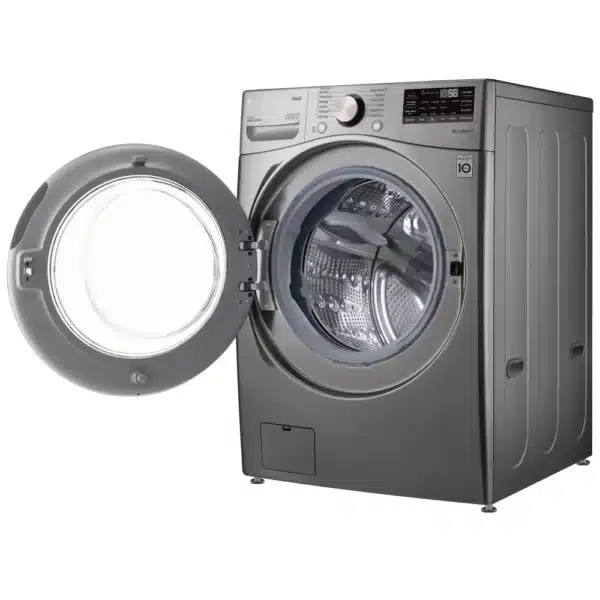 LG Washer Dryer Set 27″ Front Load 5.2 cu. ft. & Electric 7.4 cu. ft. Graphite Steel – WM3850HVA & DLEX3850V - Image 2