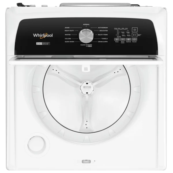 Whirlpool Washer Dryer Set 27″ Top Load 5.5 cu. ft. & Electric 7.0 cu. ft. white – WTW5057LW & YWED5050LW - Image 3