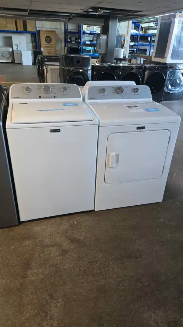 Maytag Washer Dryer Set 27″ Top Load 4.5 cu.ft. & Electric 7.0 cu.ft. White – MVW4505MW & YMED4500MW - Image 4