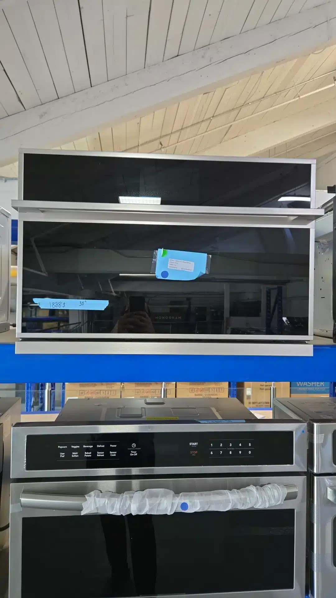 Four encastré simple à vitesse Monogram 30″, convection, 1.7 pi³, Wi-Fi, Air Fry, inox – ZSB9231NSS – Image 5