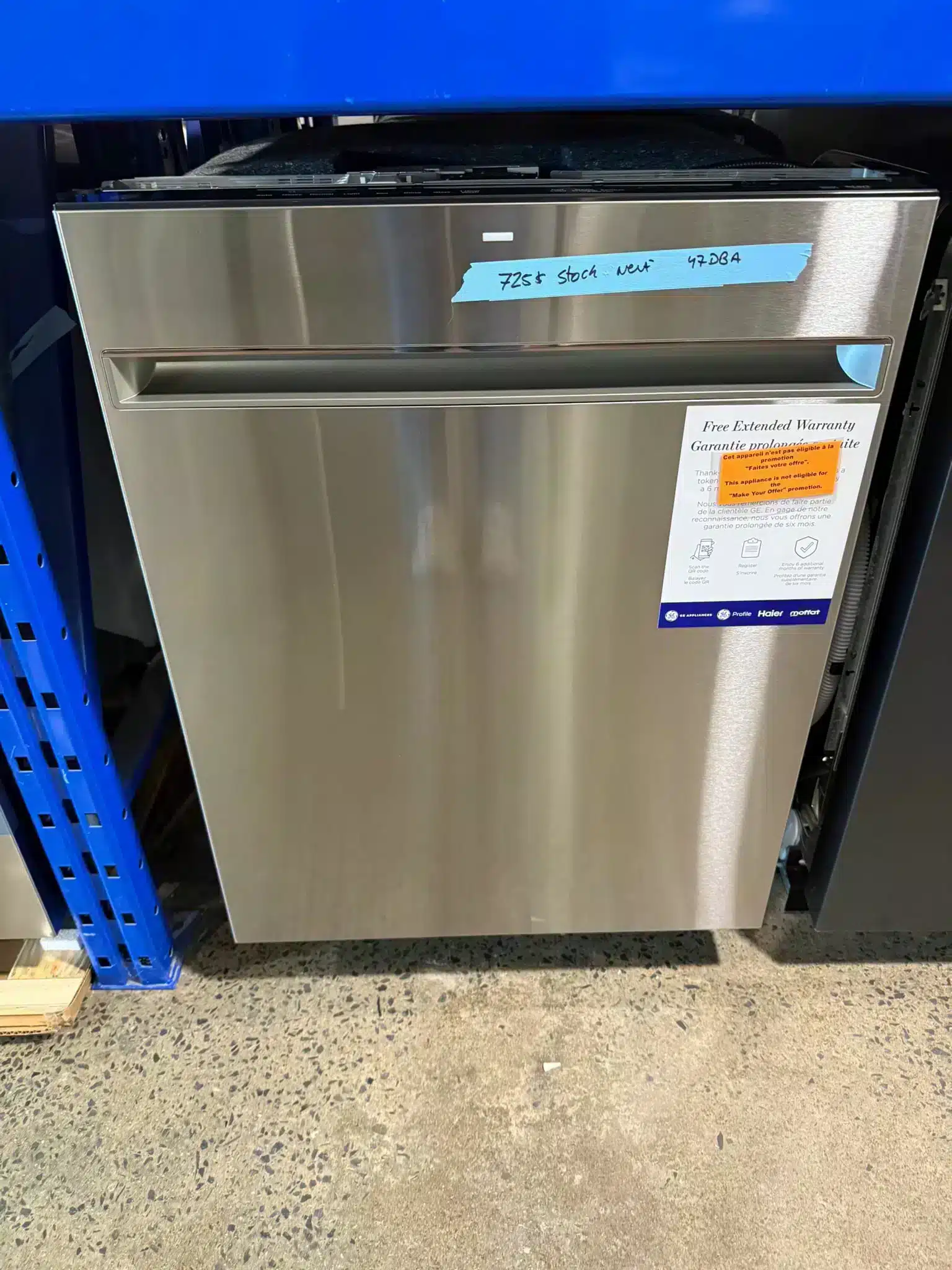 GE 24″ Dishwasher, 47 dB, 8 Cycles, 15 Place Settings, Stainless Steel – GBT600SSVBOFS - Image 4