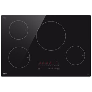 Table de cuisson à induction LG 30 pouces, 4 éléments, 4 300 W, noire – CBIH3013BE
