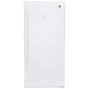 Congélateur vertical GE 28 pouces, 14,1 pi³, sans givre, blanc – FUF14DLRWW