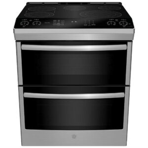 GE Profile Electric Range 30 inches, 6.7 cu. ft., stainless steel, double oven – PCS980YMFS