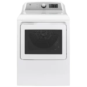 GE Gas Dryer 27 inches, 7.4 cu. ft., Steel Drum, White - GTD72GBMNWS