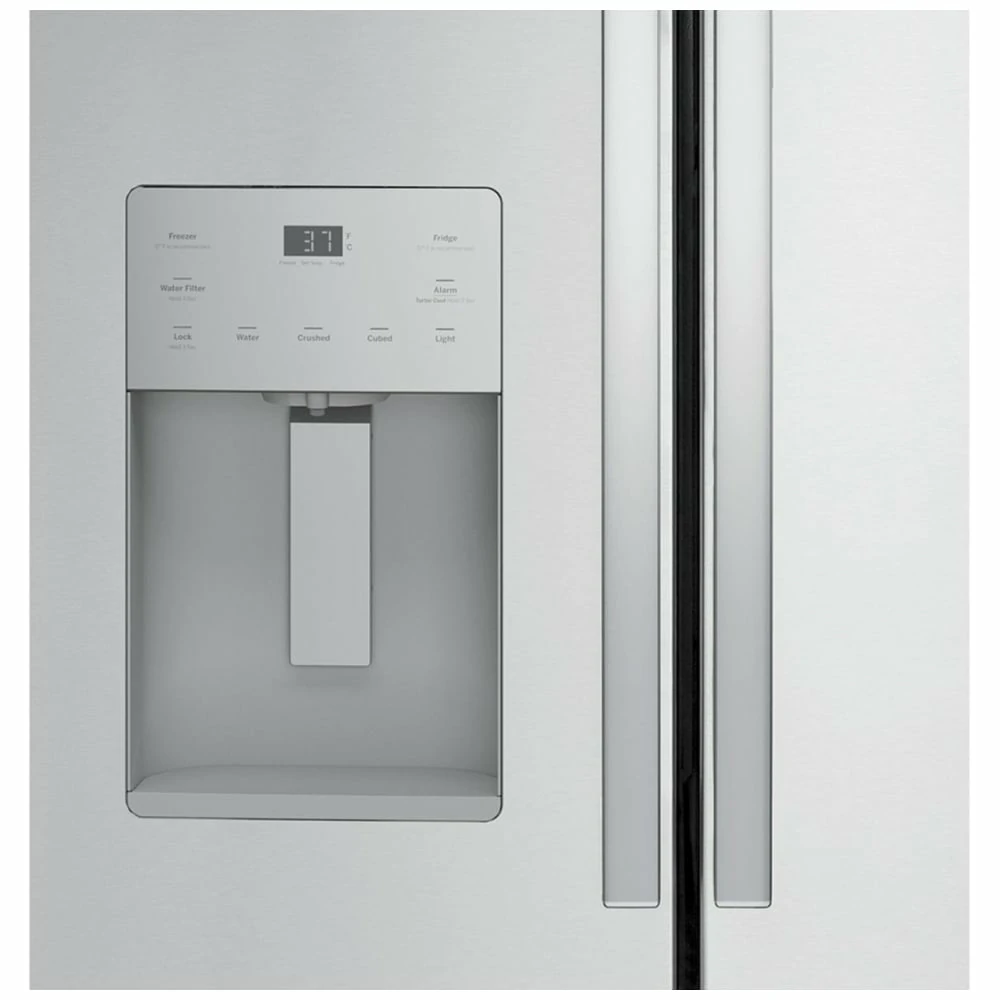 GE Counter-Depth Refrigerator – 36", 20.6 cu. ft., French Door, External Water & Ice Dispenser, Stainless Steel – GYE21JYMFS - Image 5
