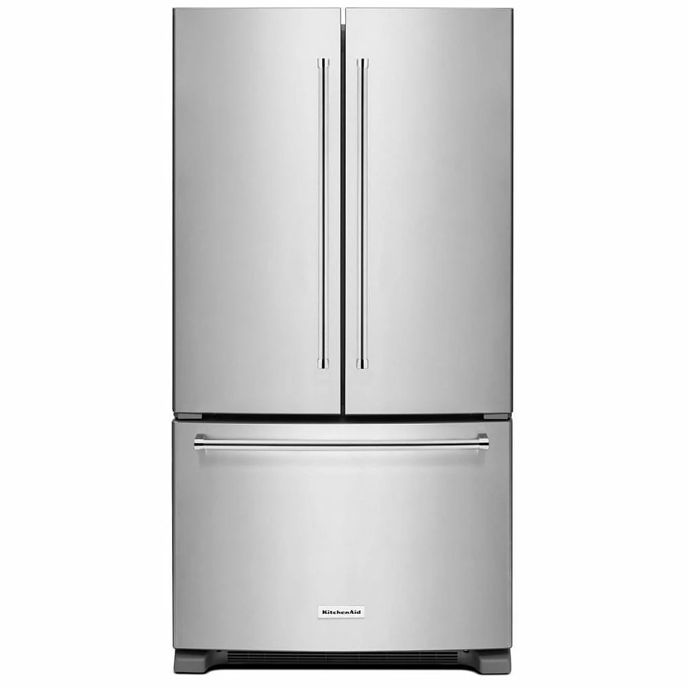 Réfrigérateur KitchenAid – 36", 20 pi³, profondeur de comptoir, portes françaises, inox – KRFC300ESS
