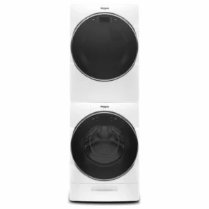 Combo Laveuse et sécheuse Whirlpool – 27″, 5,8 pi³ / 7,4 pi³,Wi-Fi, 37 cycles, blanc – WFW9620HW3 & YWED9620HW2
