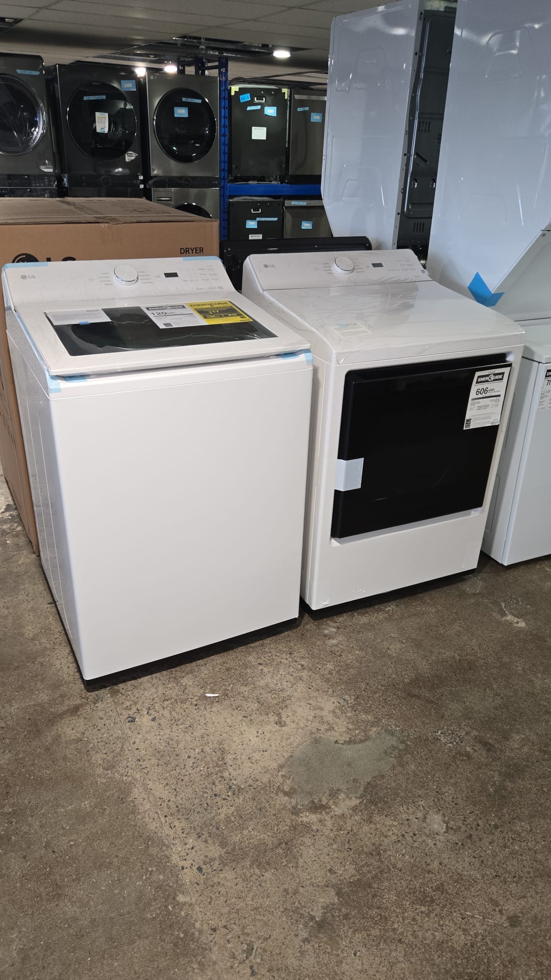 LG 27″ Washer & Dryer Set – 5.8 cu.ft Washer + 7.3 cu.ft Dryer, Wi-Fi, 8 Cycles, White – WT8200CW / DLE8200W - Image 5
