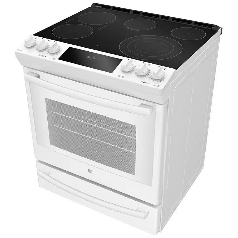Cuisinière électrique GE Profile 30 pouces, 5.3 pi³, Blanc – PCS940DMWW – Image 2