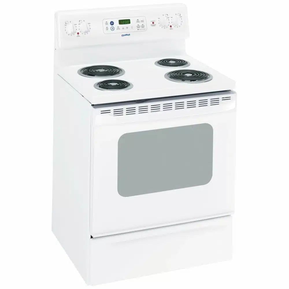 MOFFAT 30″ Electric Range, White – MCB757DMWW