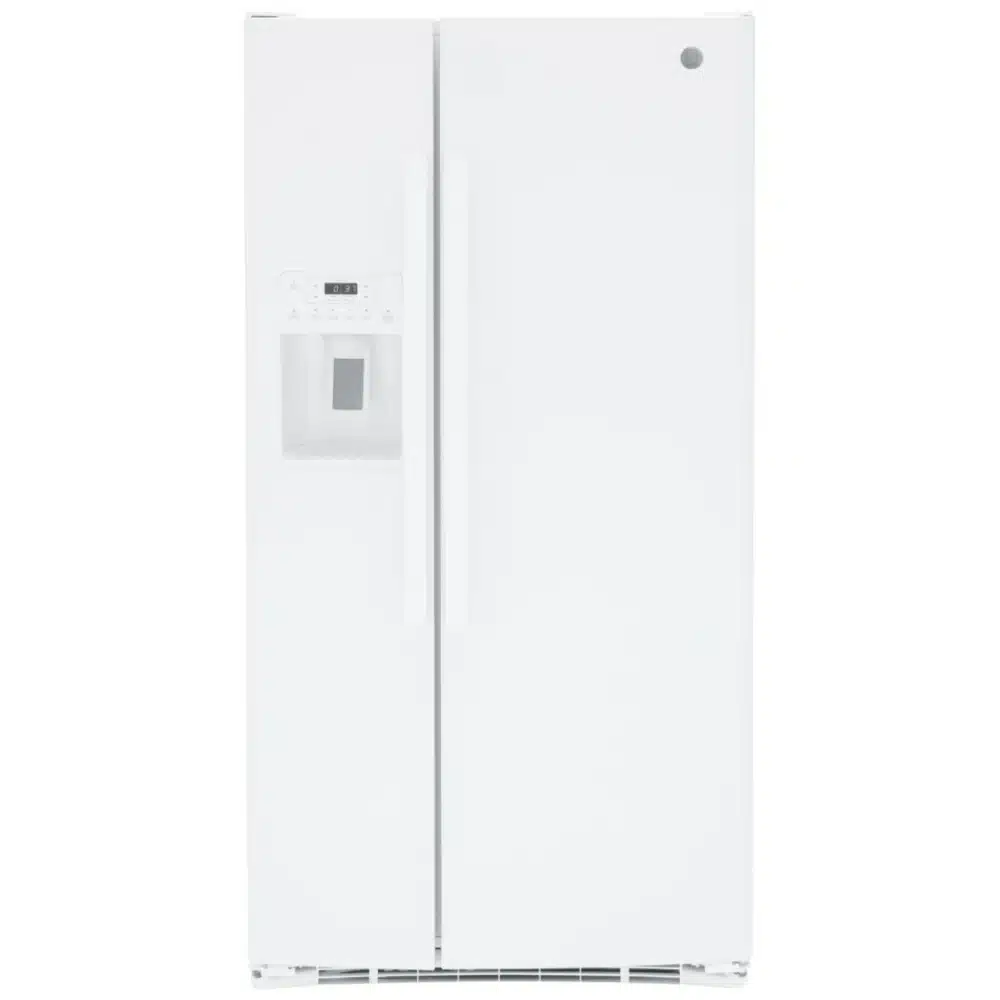 GE 33 inch Side-by-Side Refrigerator, 23 cu.ft, White – GSS23GGPWW