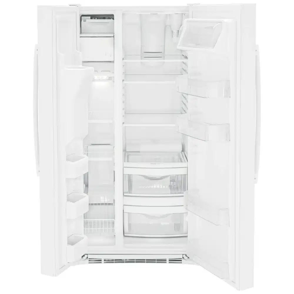 GE 33 inch Side-by-Side Refrigerator, 23 cu.ft, White – GSS23GGPWW - Image 2