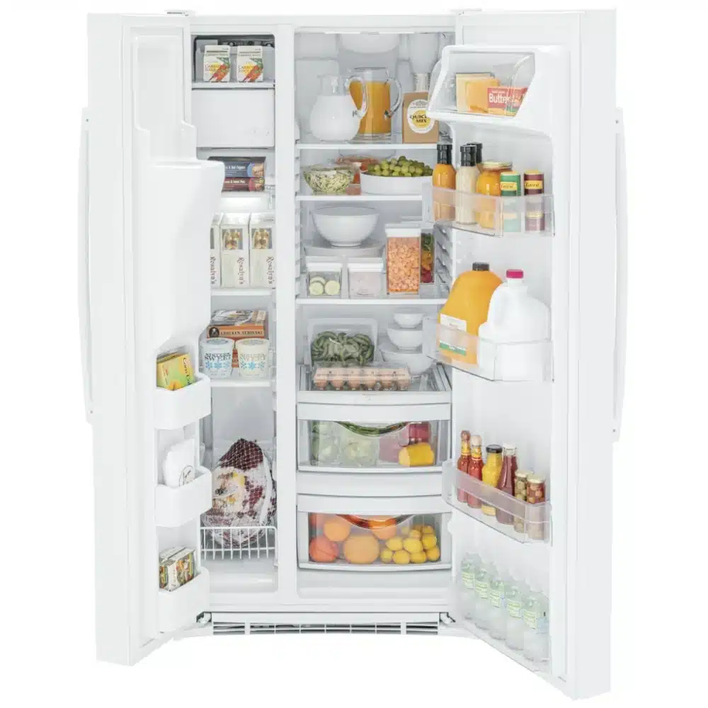 GE 33 inch Side-by-Side Refrigerator, 23 cu.ft, White – GSS23GGPWW - Image 3