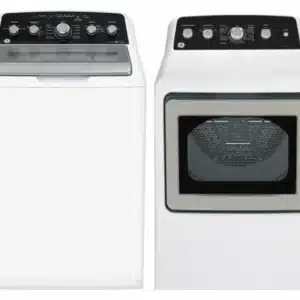 Ensemble laveuse/sécheuse GE 27 pouces, blanc – GTW491BMRWS & GTD49EBMRWS