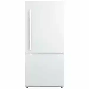 Réfrigérateur à congélateur inférieur MOFFAT 30 pouces, blanc – MDE19DTNKWW