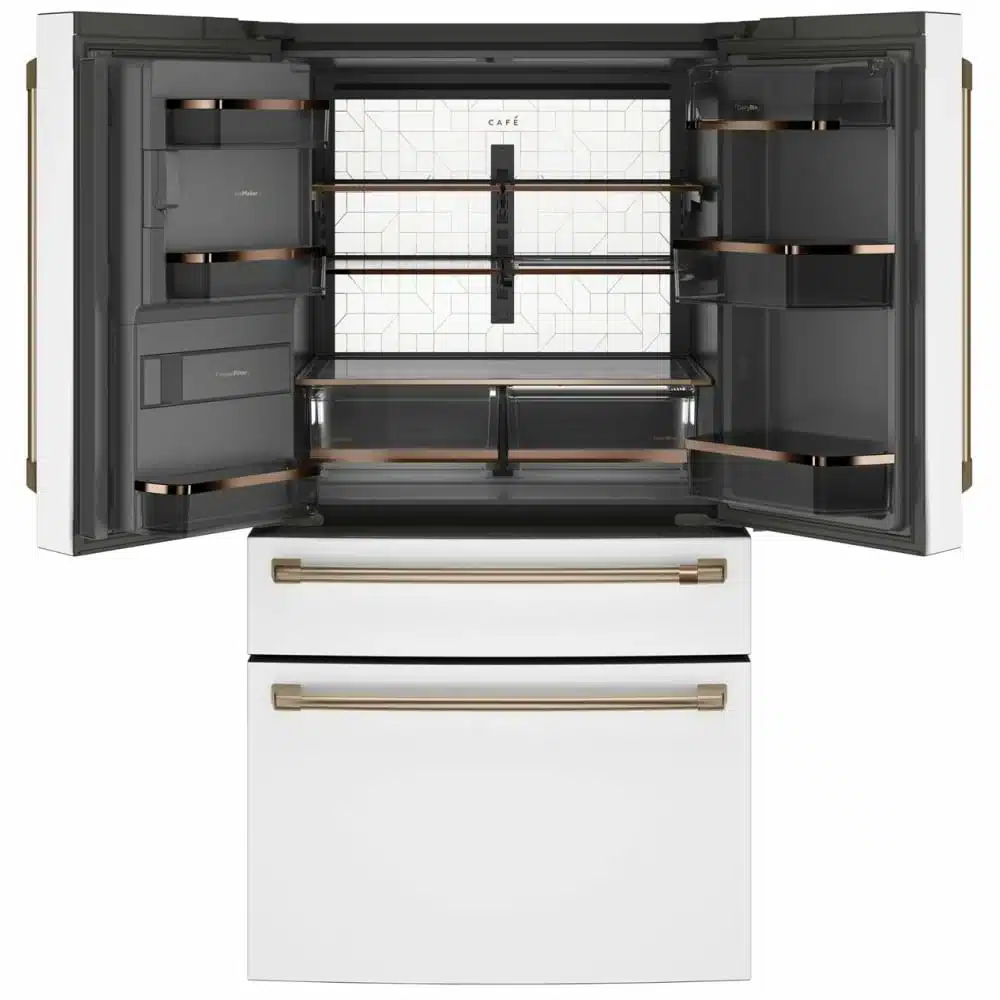 Réfrigérateur à portes françaises CAFÉ 36 pouces, blanc mat – CVE28DP4NBW2 – Image 3