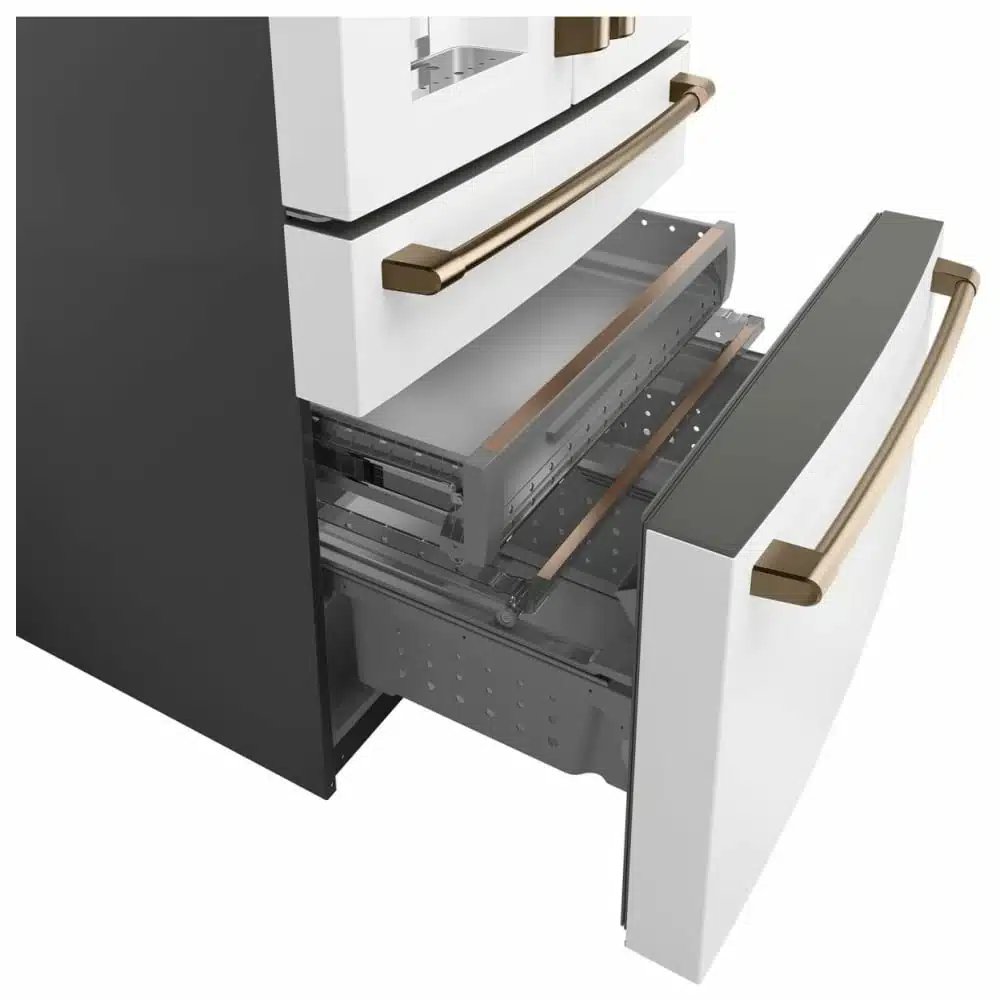 Réfrigérateur à portes françaises CAFÉ 36 pouces, blanc mat – CVE28DP4NBW2 – Image 5