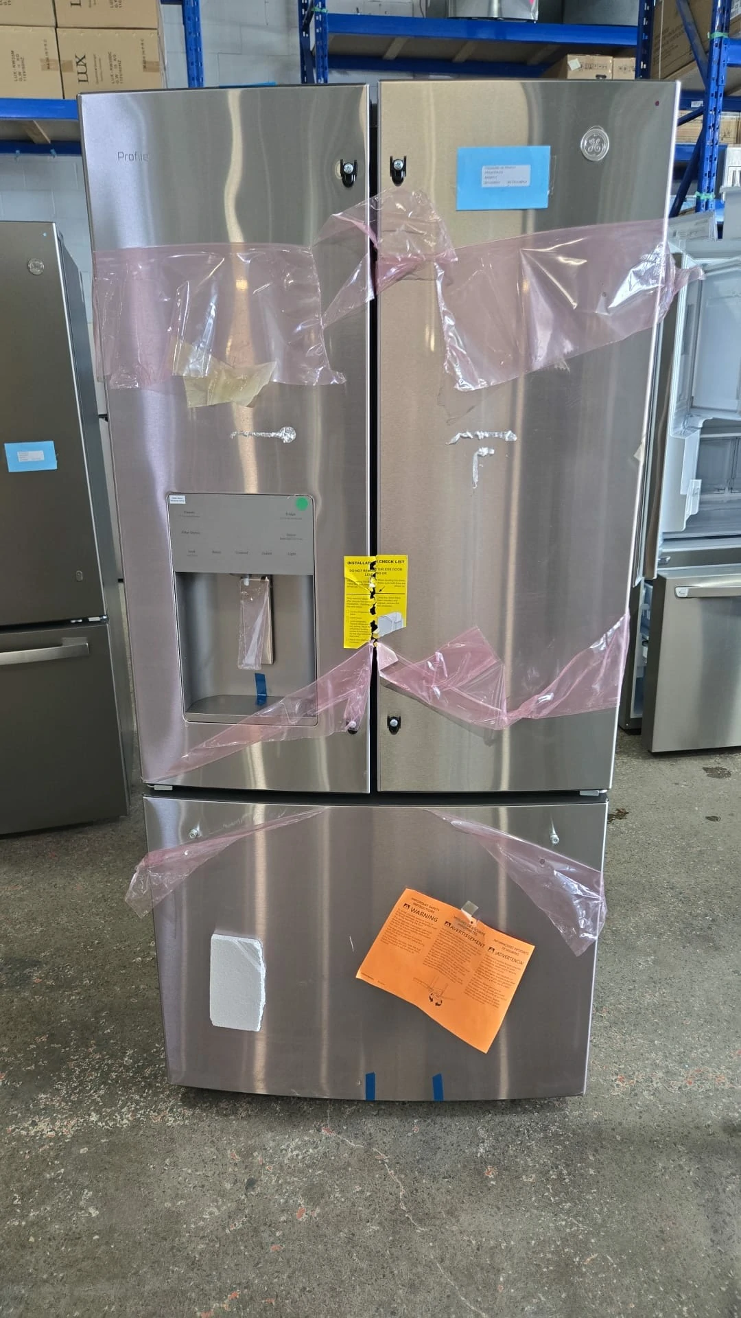 Réfrigérateur à congélateur inférieur à portes françaises GE PROFILE 33 pouces, inox – PFE24HYRCFS – Image 5