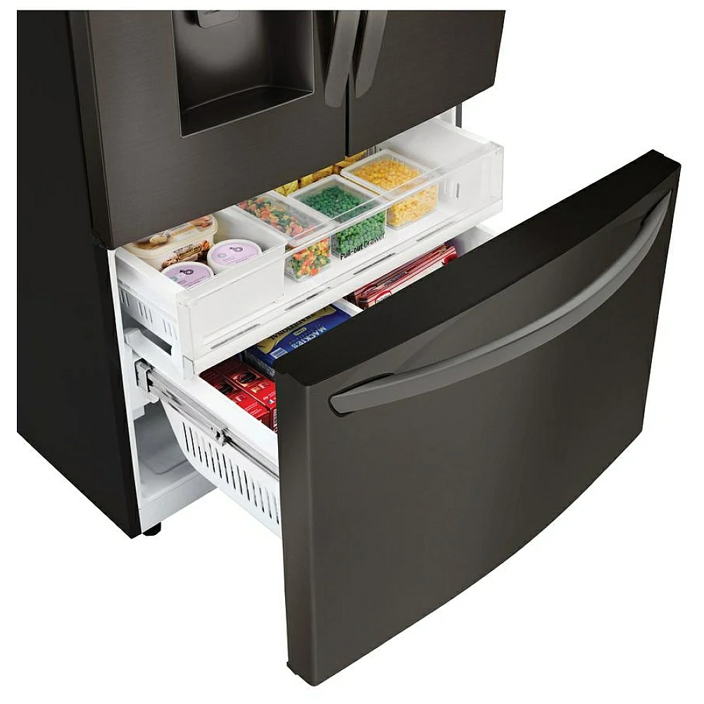 LG 36″ French Door Refrigerator, Black Stainless Steel – LRFS28XBD - Image 5