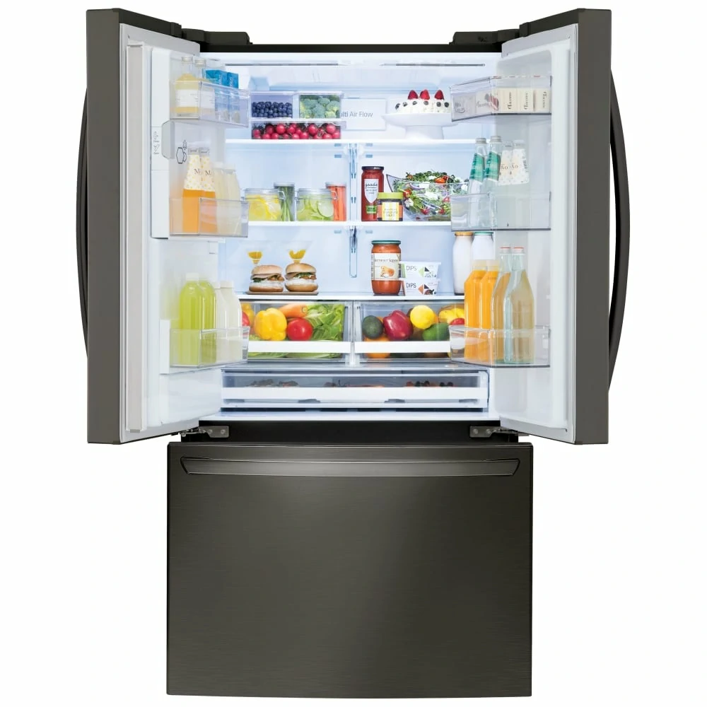 LG 36″ French Door Refrigerator, Black Stainless Steel – LRFS28XBD - Image 4