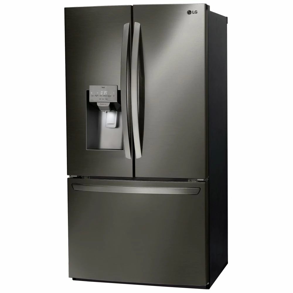 LG 36″ French Door Refrigerator, Black Stainless Steel – LRFS28XBD - Image 2
